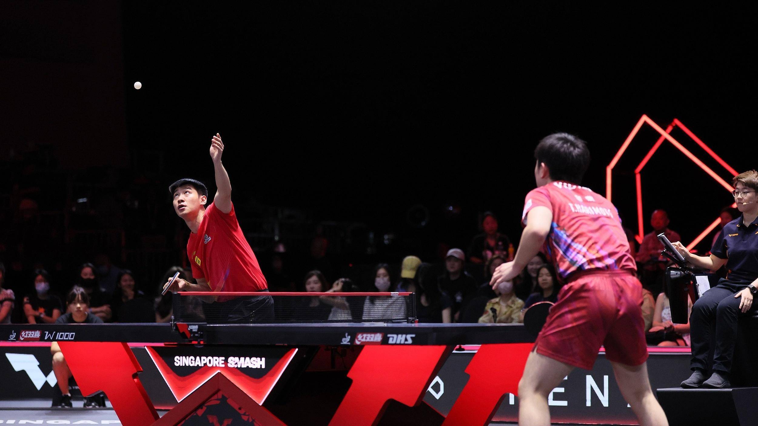 包含中国乒乓球队碾压法国乒乓球队，张本智和高光表现的词条